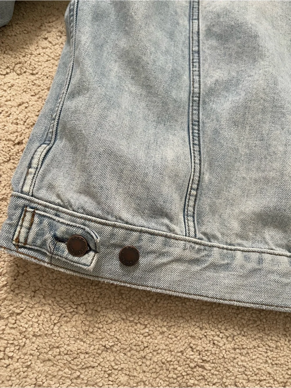 Free people We The Free oversized denim trucker jacket XS/S - Picture 9 of 10